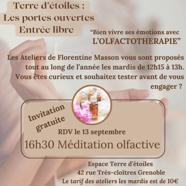 Portes ouvertes Terre d'Etoiles méditation olfactive